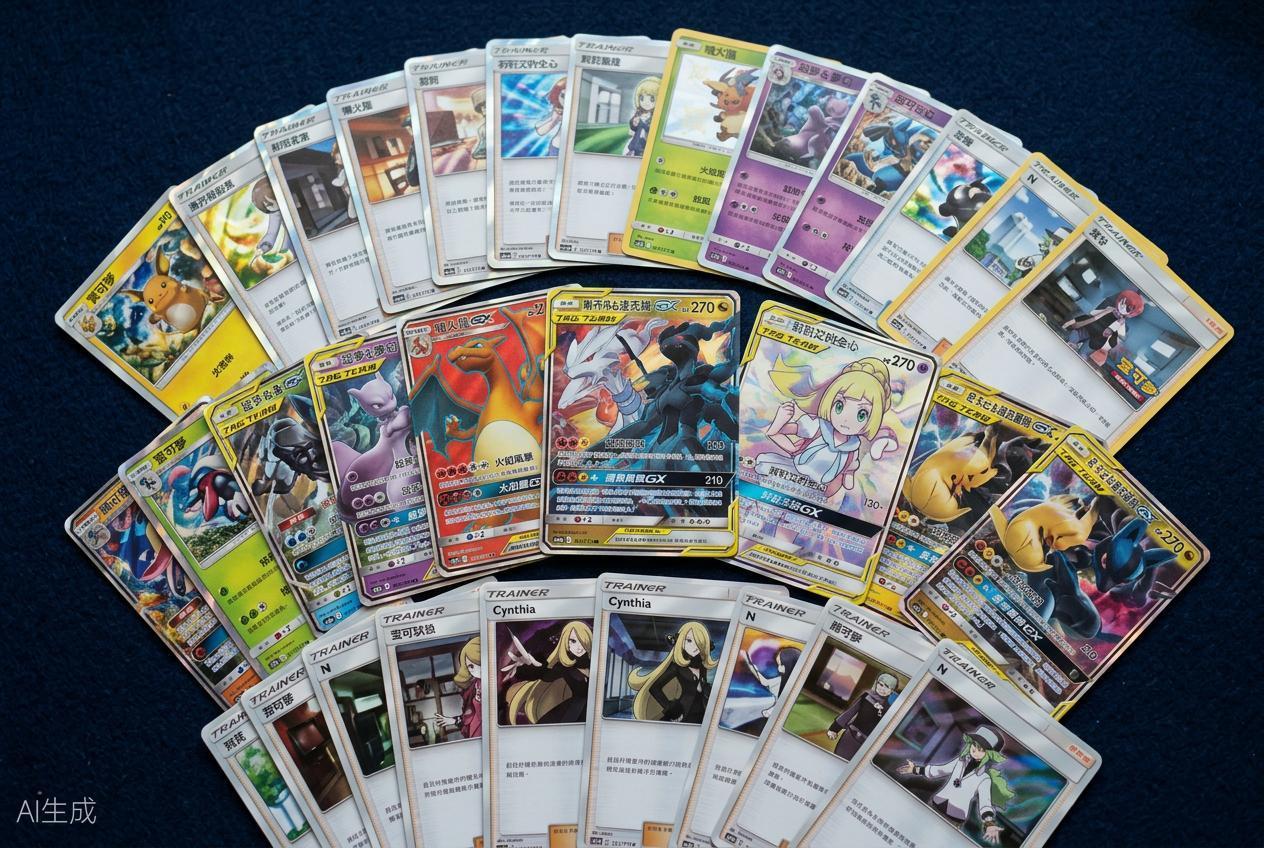 Exemple de lot de cartes Pokémon TCG chinoises